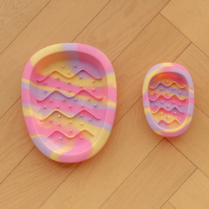 Slow Feeder Bowl for Dogs & Cats - Non-slip Silicone Pet Food Dish with Egg Design for Small Dogs & Kittens