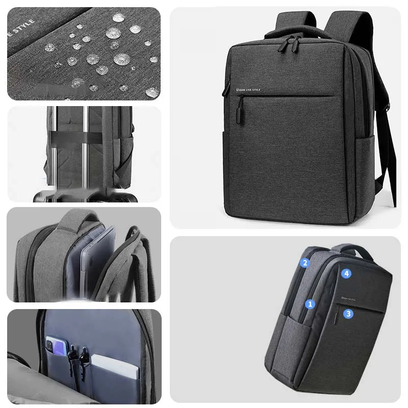 Laptop Backpack 17.3 inch Large Capacity Travelling Backpacks Waterproof Laptop Bag 15.6 17.3 Multi-pockets Men's Backpack