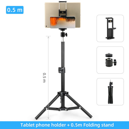 50/150/200cm Tripod for Tablet and Phone Aluminum Tripode Tablet Floor Ipad Tripod Stand with Smartphone & Tablet Holder Mount