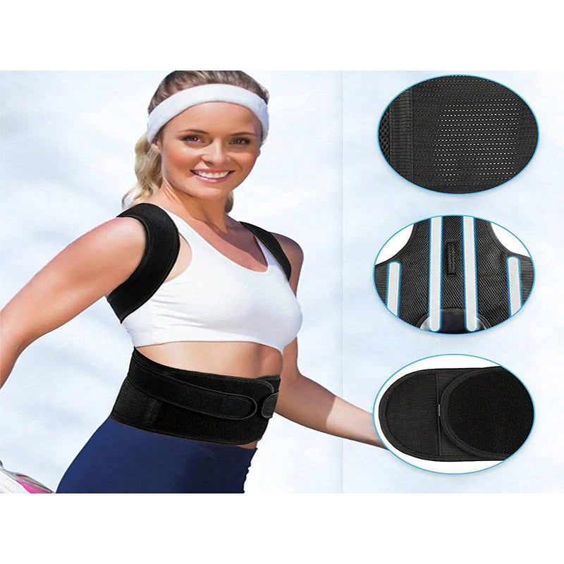 Posture Corrector For Women And Men Back Brace Adjustable & Comfy Support  And Shoulder Straightener For Spine Improves Posture