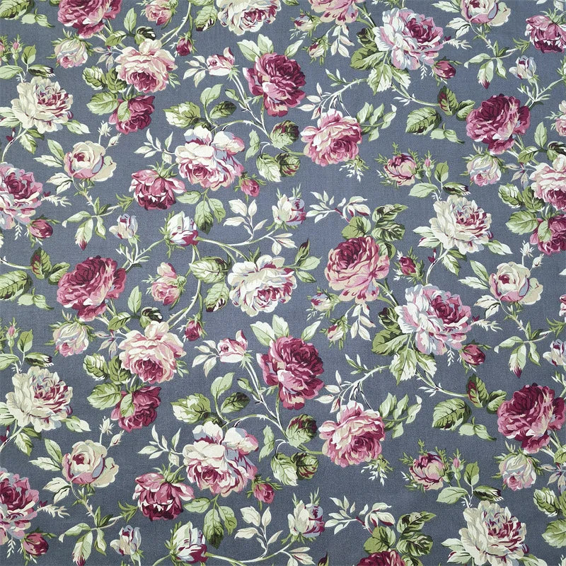 160x50cm Vintage Rose Flower Cotton Fabric Cotton Bedding Cotton Clothing Hair Ring Fabric