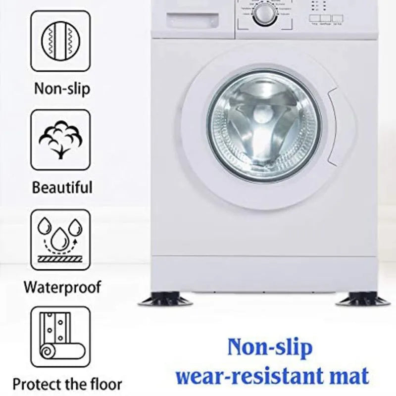 4Pcs Anti Vibration Feet Pads Rubber Legs Slipstop Silent Skid Raiser Mat For Washing Machine Support Dampers Stand Non-Slip Pad