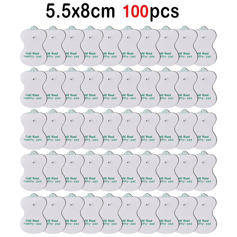 TENS Unit Pads Reusable Latex-Free Replacement Pads with Upgraded Sticky Electrode Pads Gel and Non-Irritating Patches
