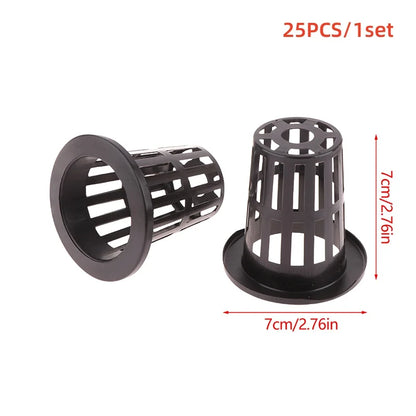 Fully-Loaded 25/121pcs Hydroponic Gardening Kit with Grow Baskets, See-through Insulation Lids, Sponges, and Labels