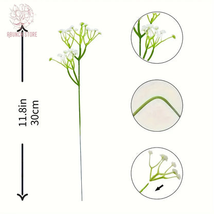 30Pcs Artificial Fake Babys Breath Bridal Flowers Bouquet Plastic Gypsophila for Wedding Reception Centerpieces Home Party Decor