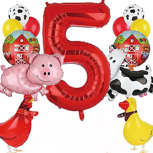 Farm Animals Tableware Plates Cups Napkins Tablecloth Farm Birthday Party Decor Birthday Banner Farm Animals Pig Cow Balloon