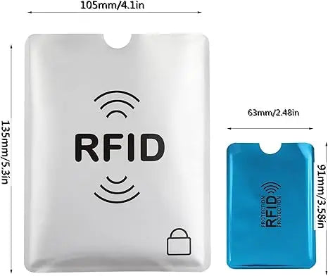 16 RFID Blocking Sleeves Set (12 Colorful Credit Card Protector RFID Blocking Sleeve & 4 RFID Passport Holder). Effectively Prot