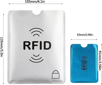 16 RFID Blocking Sleeves Set (12 Colorful Credit Card Protector RFID Blocking Sleeve & 4 RFID Passport Holder). Effectively Prot
