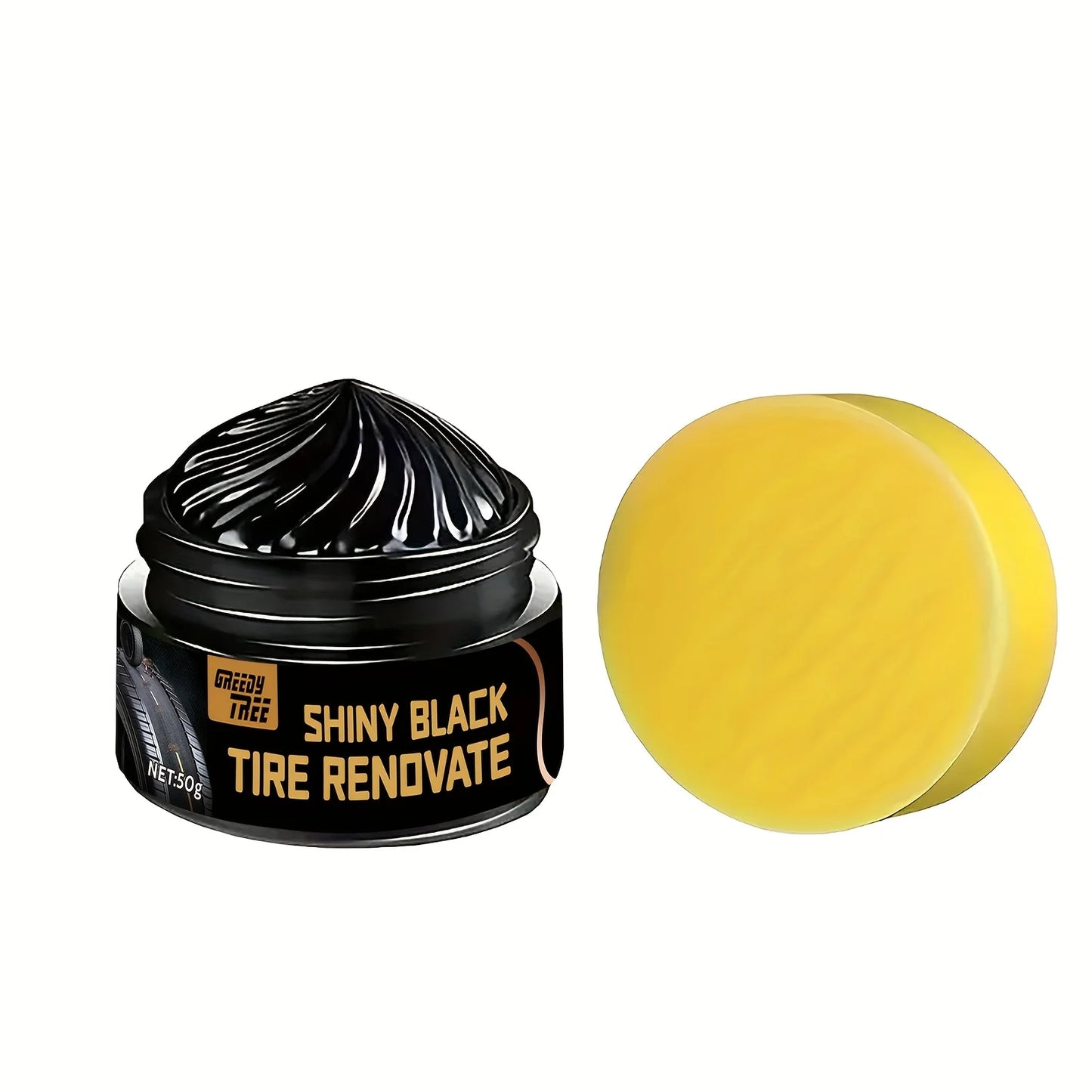 Tire Shine & Plastic Repair Paste - Removes Scratches/Oxid, Restores Shine for Tires/Trim with UV Protect, 5-Min Fix
