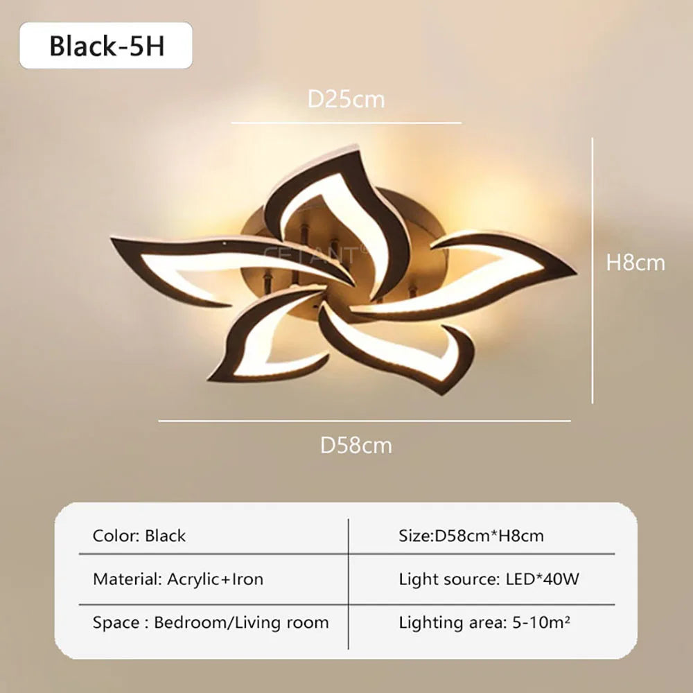 Modern Led Ceiling Light With Creative Petal Design For Decorating Living Rooms Bedrooms Entrances Corridors Balconies Lighting