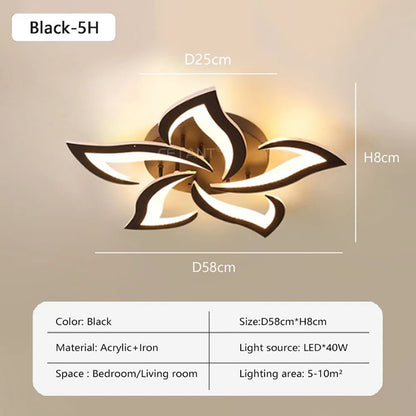 Modern Led Ceiling Light With Creative Petal Design For Decorating Living Rooms Bedrooms Entrances Corridors Balconies Lighting