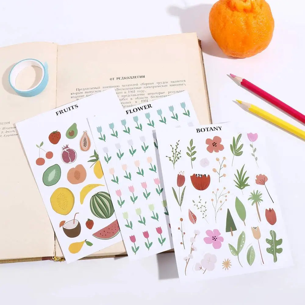 School Supplies Planner Album Self-adhesive Decorative Decals Label Stickers Stationery Stickers Diary Scrapbooking Stickers