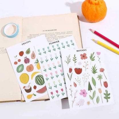 School Supplies Planner Album Self-adhesive Decorative Decals Label Stickers Stationery Stickers Diary Scrapbooking Stickers