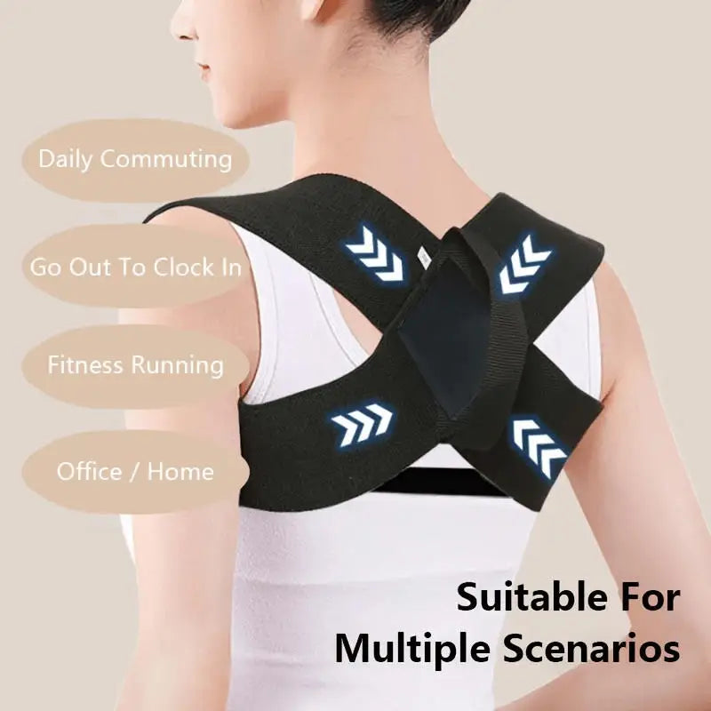 Posture Corrector Invisible Back Clavicle Correction Belt Universal Men Women Anti-Hunchback Sitting Posture Porrection Device