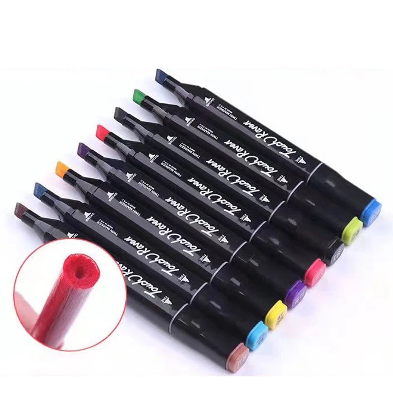 24-168 Color Alcohol Double-ended Oily Marker Painting Art Set Office Culture and Educational Supplies