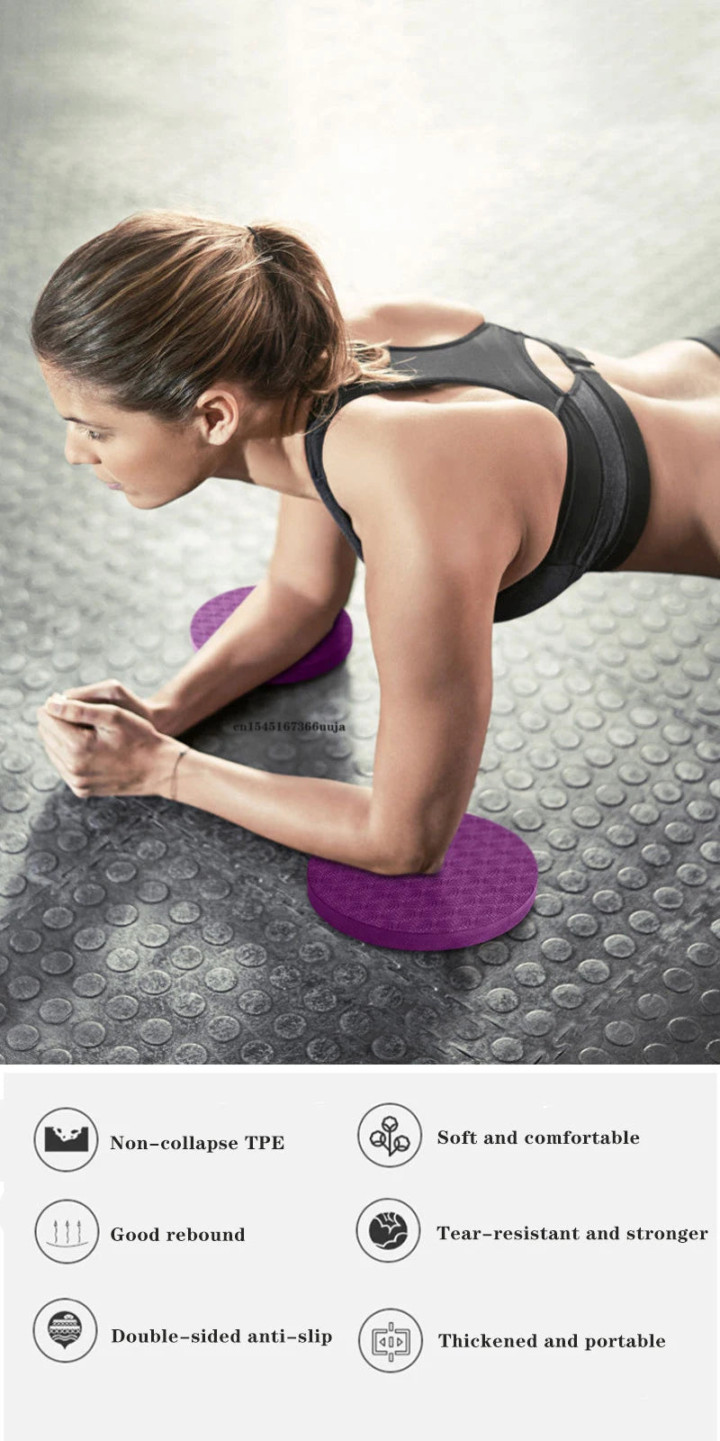 Yoga Knee Pads 2 Pack Yoga Knee Cushion Thick Exercise Pads for Knees Elbows Wrist Hands Head Foam Pilates Kneeling Pad Gym