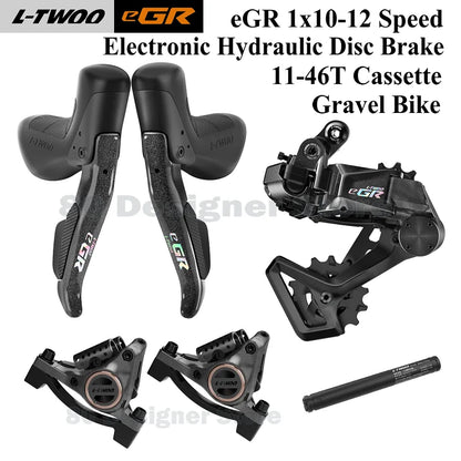 LTWOO eGR 1x12s Electronic Hydraulic Disc Brake Gravel Bike Groupset Road Electronic, APP programming, Gravel eGR Electronic 11s
