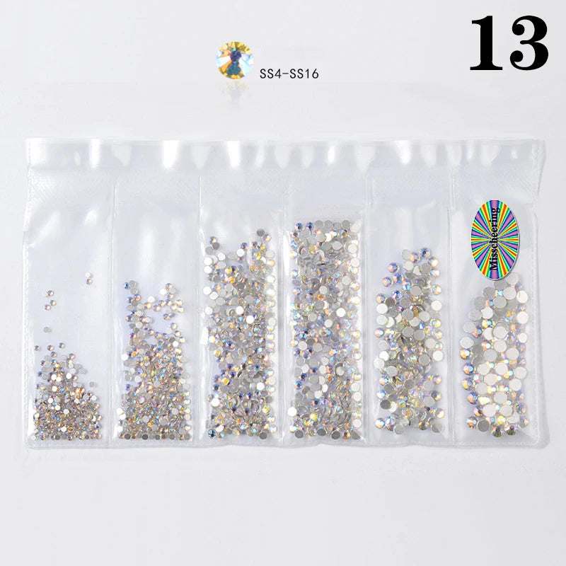 1Bag 6 Grid Dental Rhinestones Tooth Rhinestones Teeth Jewelry Dental Crystal Teeth Whitening Teeth Decoration