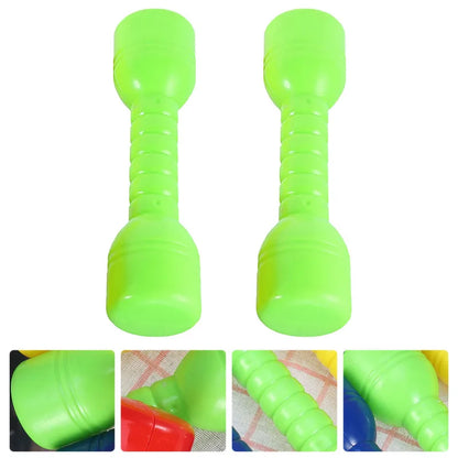 2Pcs Plastic Dumbbells Children'S Sports Fitness Dumbbells Fitness Equipment Children Dumbbell Toddler Toys Fitness kids Barbell