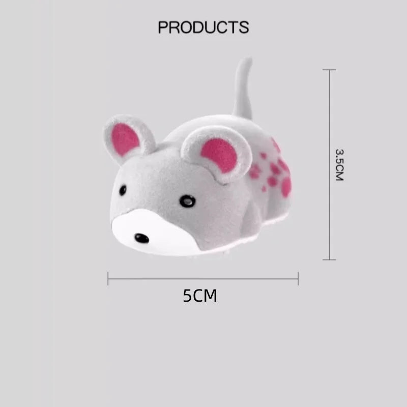 Interactive Cat Toy, Moving Simulation Mouse, Automatic Electronic Mice, Cat Vibrating Mouse Toys for Kitten Indoor Exercise