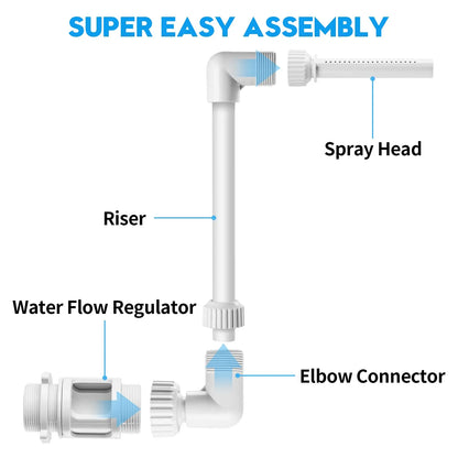 Swimming Pool Waterfall Fountain Kit PVC Feature Water Spay Pools Spa Decorations Easy Install Swimming Pool Accessories