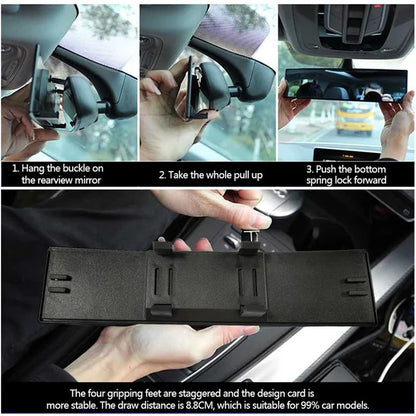 Universal Anti glare Wide Angle Convex Rearview Mirror Car Interior Rear View Baby Child Seat Watch Blue Sun Visor Goggle Safety