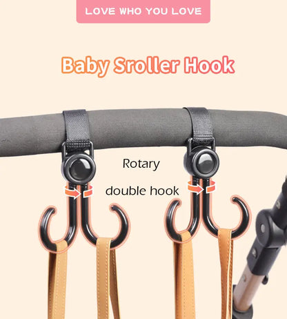 1/3pcs Baby Bag Stroller Hook Pram Rotate 360 Degree Rotatable Cart Organizer Pram Hook Crochet Stroller Accessories