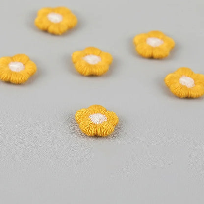 Mini Embroidered Small Flower Patch DIY Earring Accessories Children's Hair Accessories Clothing Accessories