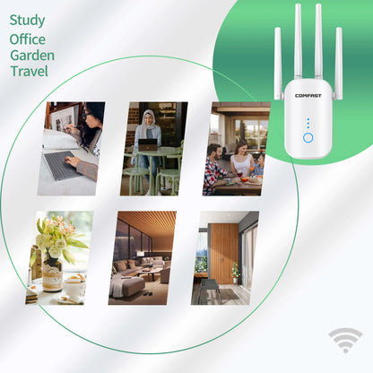 Comfast Extender 1500Mbps/WiFi 5 1200Mbps Extender Dual Band 2.4G&5.8G Wireless Repeater WiFi Range Booster AP/Router 4 Antennas