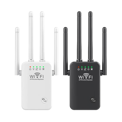 WiFi Extenders Signal Booster 2.4G Wireless WiFi Internet Repeater 300Mbps 4 Antenna Long Range with Ethernet Port For Home