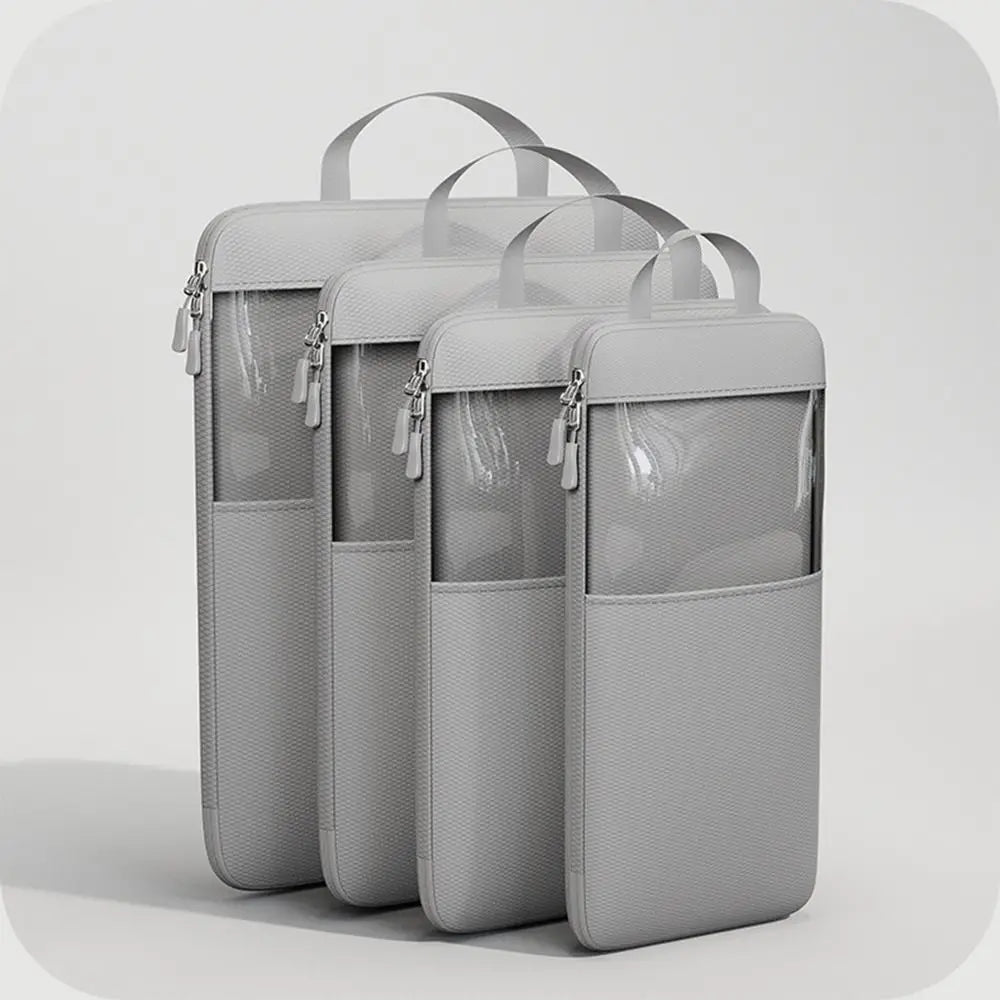 1/4Pcs Expandable Compression Packing Cubes Bag Multi-Sized Waterproof Travel Clothing Storage Bag Lightweight Dustproof