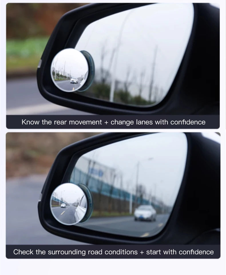 Car Rearview Mirror 360° Small Round Mirror Auto Accessories