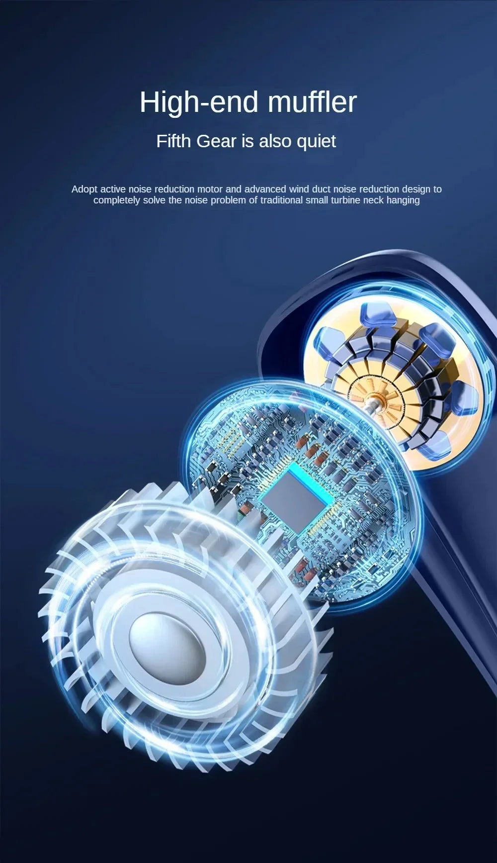 15000mah Portable Neck Fan Smart Digital Display USB Rechargeable Outdoors Bladeless Silent Cooling Neck Fan For Summer Sport