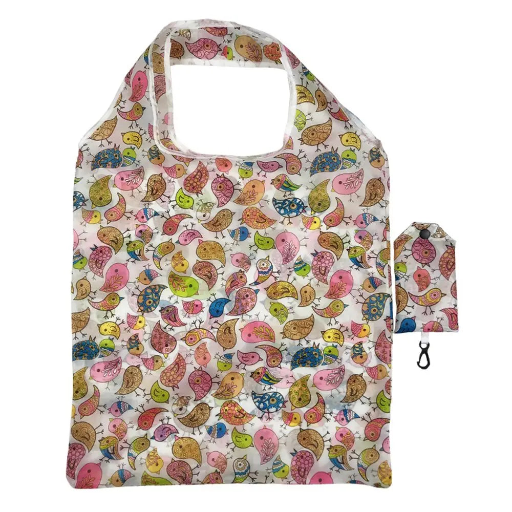 Foldable Shopping Bags for Groceries Recyclable Grocery Tote Pouch Eco-Friendly Heavy Duty Washable Shopping Bag