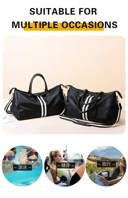 Personalized Travel Bag Men's And Women's Handbags Sports Training Yoga Bag Waterproof Weekend Bag Customized Logo Name Pattern