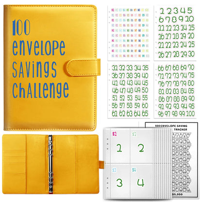 100 Envelope Cash Savings Challenge, Saving Challenge Envelop Book, Budget Envelope Financial Assistant, A5 Size Cash Binder
