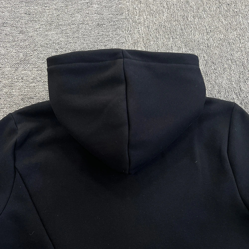 Jogging Streetwear Hoodies Trousers Set Centre Cee Tracksuit Men Clothing Y2k Cotton Sweatshirts Tops Pants Mens Clothes Black