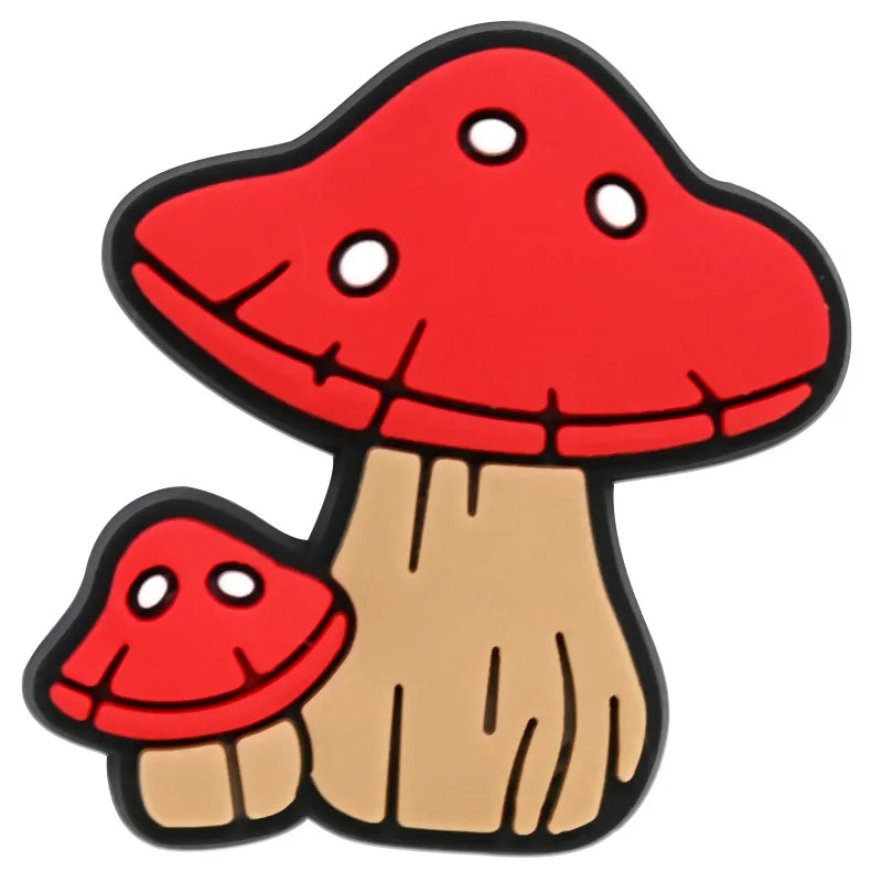 Cute Mushroom Shoe Charms Decoration for Crocs Pin Accessories Bracelet Wristband Party Party Gifts