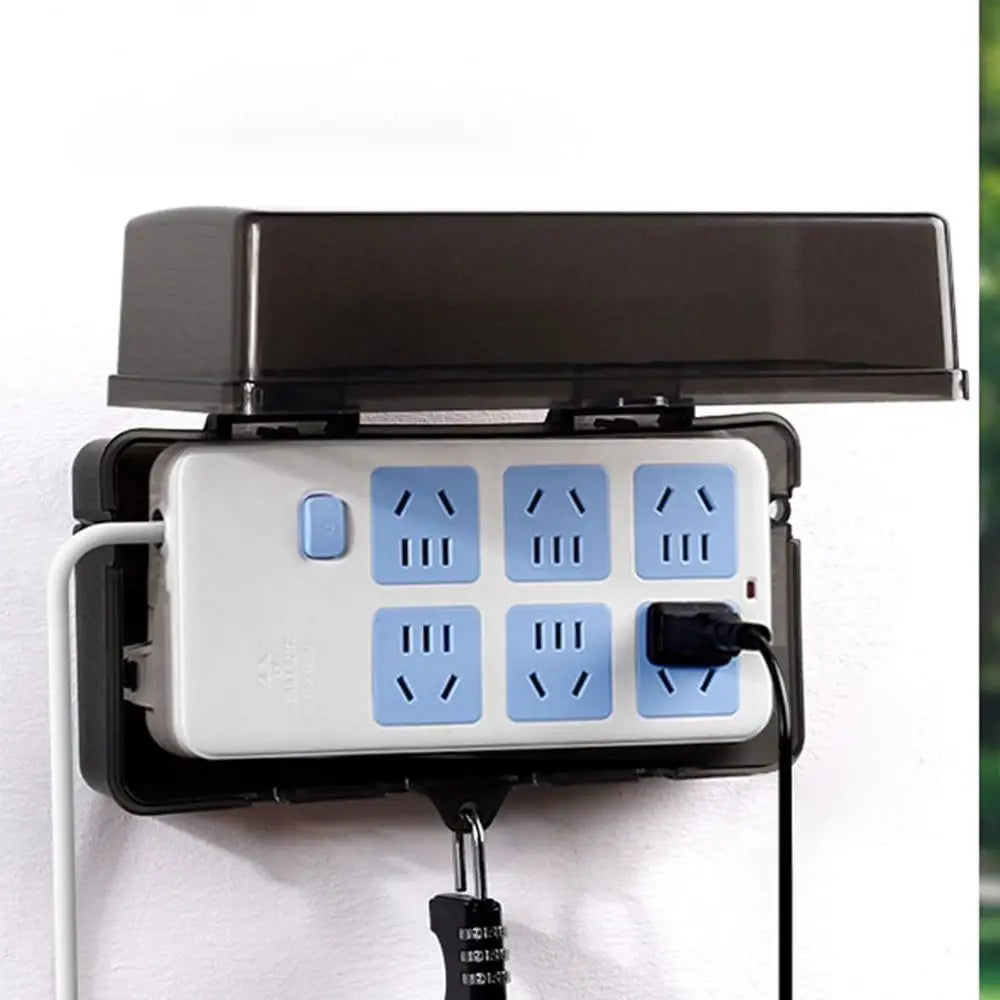 Plastic Cable Management Box Electrical Boxes Rain-Proof Weather Proof Plug Box Lead Cover for Protect Outlet, Plug, Socket