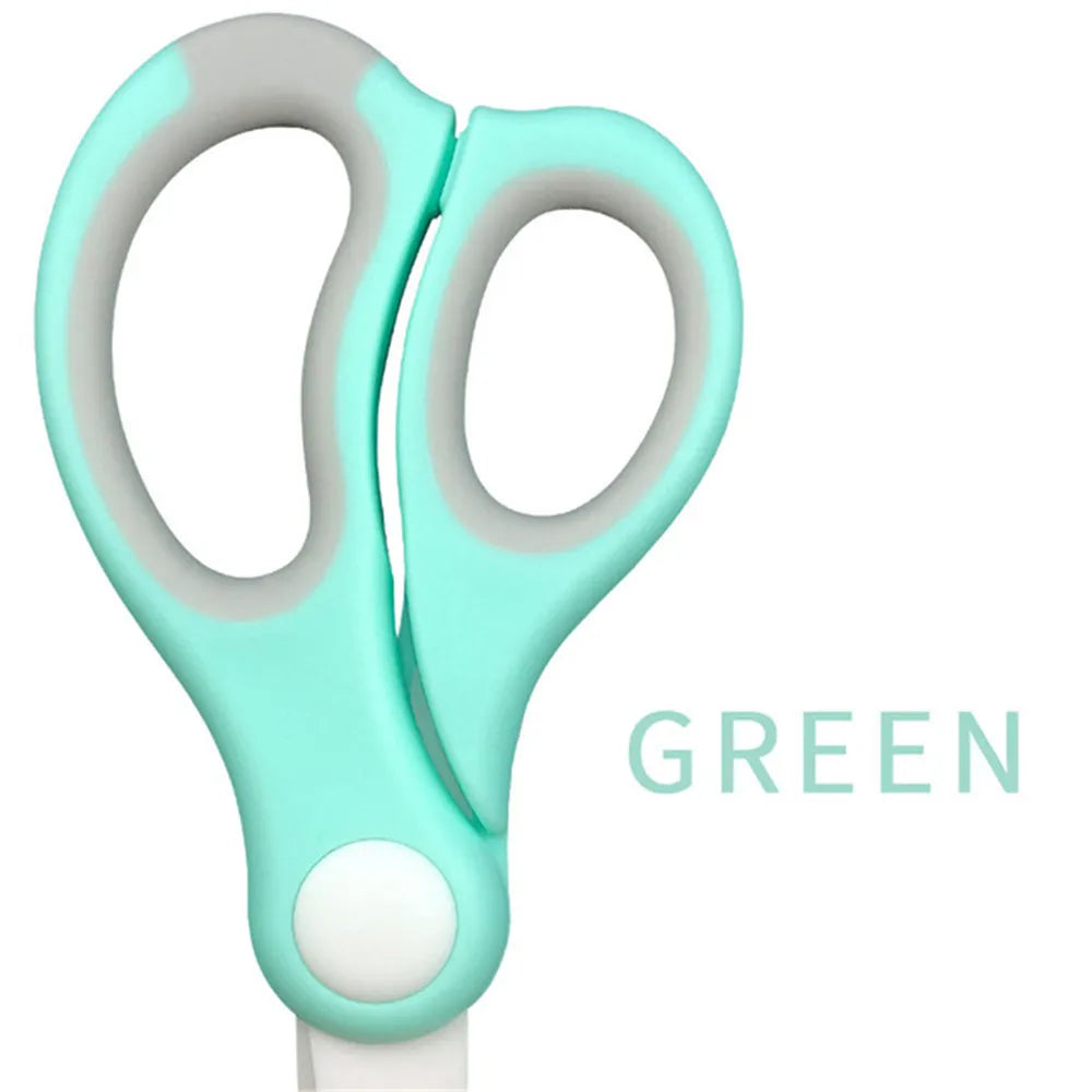 Ceramic Scissors Portable Baby Food Mills Infant Feeding Aid Scissors with Cutting Box Baby Supplies for Health Baby Tableware