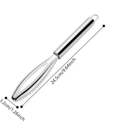 Stainles Fish Scales Scraping Graters Fast Cleaner Remove Skin Brush Cleaning Scraper Peeler Bone Scaler Tongs Tweezers Tool