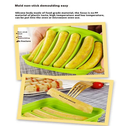 Food Grade Silicone Sausage Mold Baby Food Supplement Tool Home Made Hot Dog Ham Sausage Baking Mold Sausage Mold