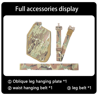 Tactical Leg Holster Magazine Pouch Hunting Airsoft Plate Carrier Molle Drop Platform Thigh Protector Glock Camping Outdoor Spor