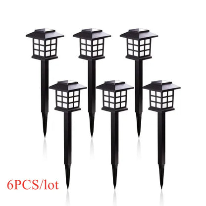Led Houses Solar Pathway Lights Waterproof Outdoor Solar Lamp for Garden/Landscape/Yard/Patio/Driveway/Walkway Christmas Luz