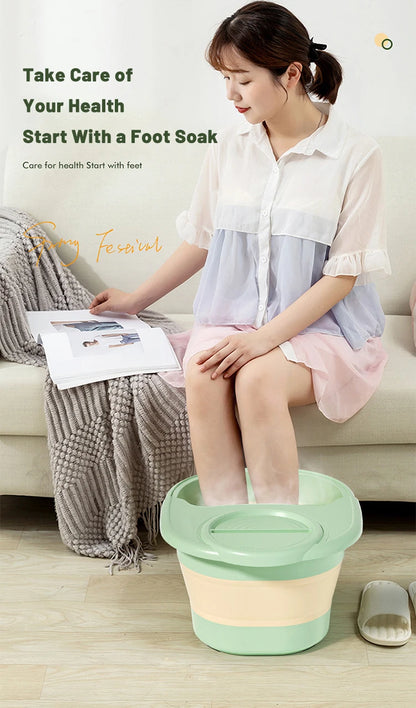 Foldable Home Foot Bath Bucket Massage Foot Wash Leisure Health Bucket Children Foot Bath Basin Portable Foot Soak Foot Tub