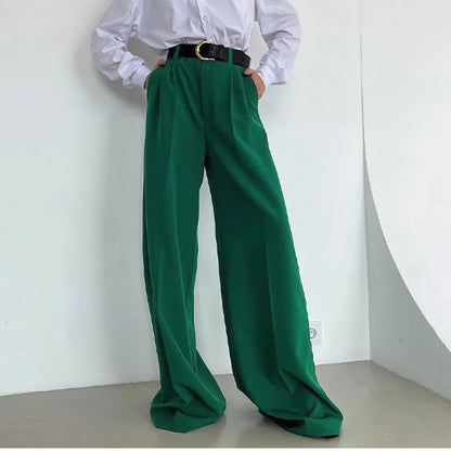 2025 New Women High Waist Casual Wide Leg Pants Long Palazzo Pants Trousers