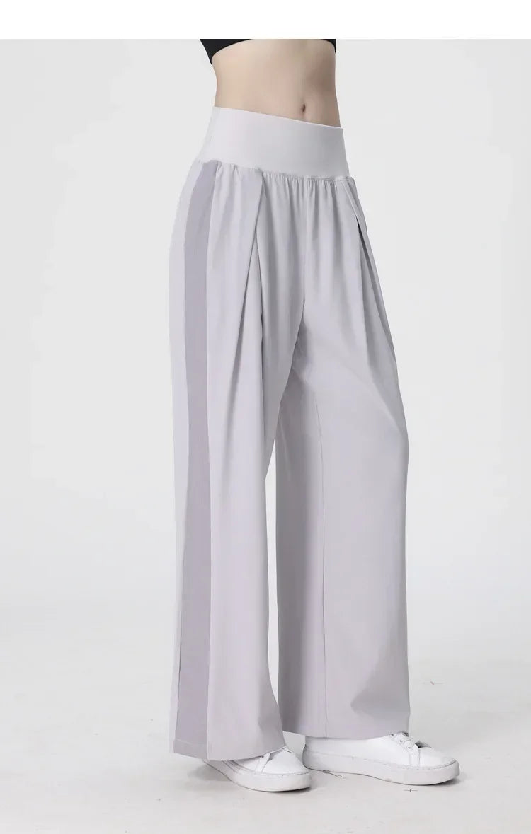 Yoga Pants Women's Loose Running Casual Pants Spring Summer Breathable Wide Leg Flare Outer Wear Sweatpants