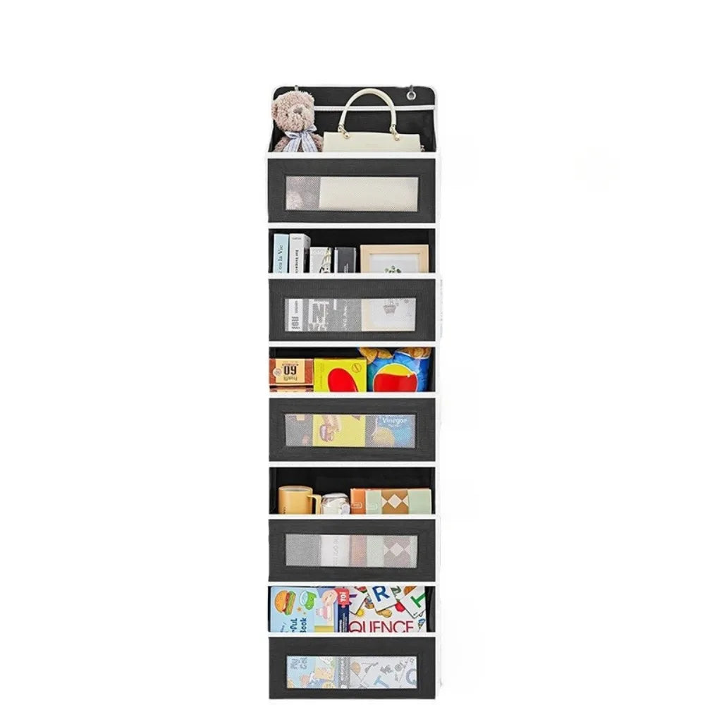 5-Shelf Hanging Storage Organizer - Behind Door, Anti-Tilt, 5 Large Capacity Pockets, Suitable for Bedroom, Bathroom