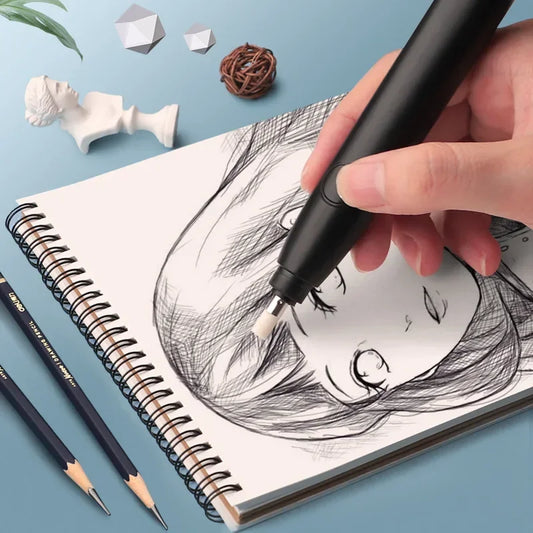 Electric Eraser Art Drawing Eraser Highlight Sketch Eraser for Students with Refills Correction Supplies Stationery