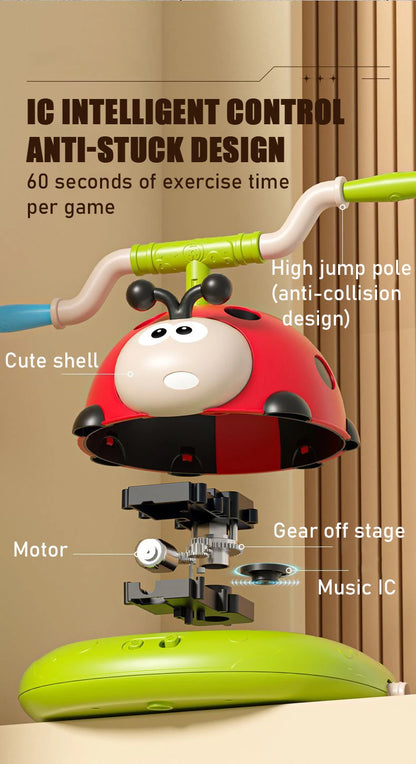 Musical Jump Toss Educational Toy Sports Entertainment Ladybug 3 In 1 Multifunctional Sturdy Skipping Rope Outdoor Somatosensory